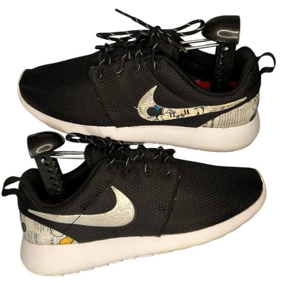 Women Nike Roshe One 511882-094 Lace Up Mesh Athletic Sneaker Shoes Size 8 Black - Picture 1 of 5